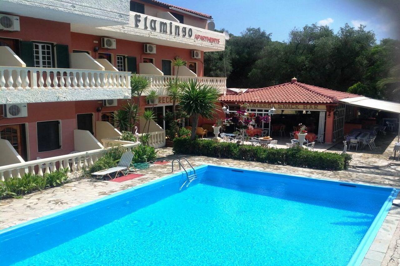 Flamingo Apartments Moraitika Corfu Exterior foto